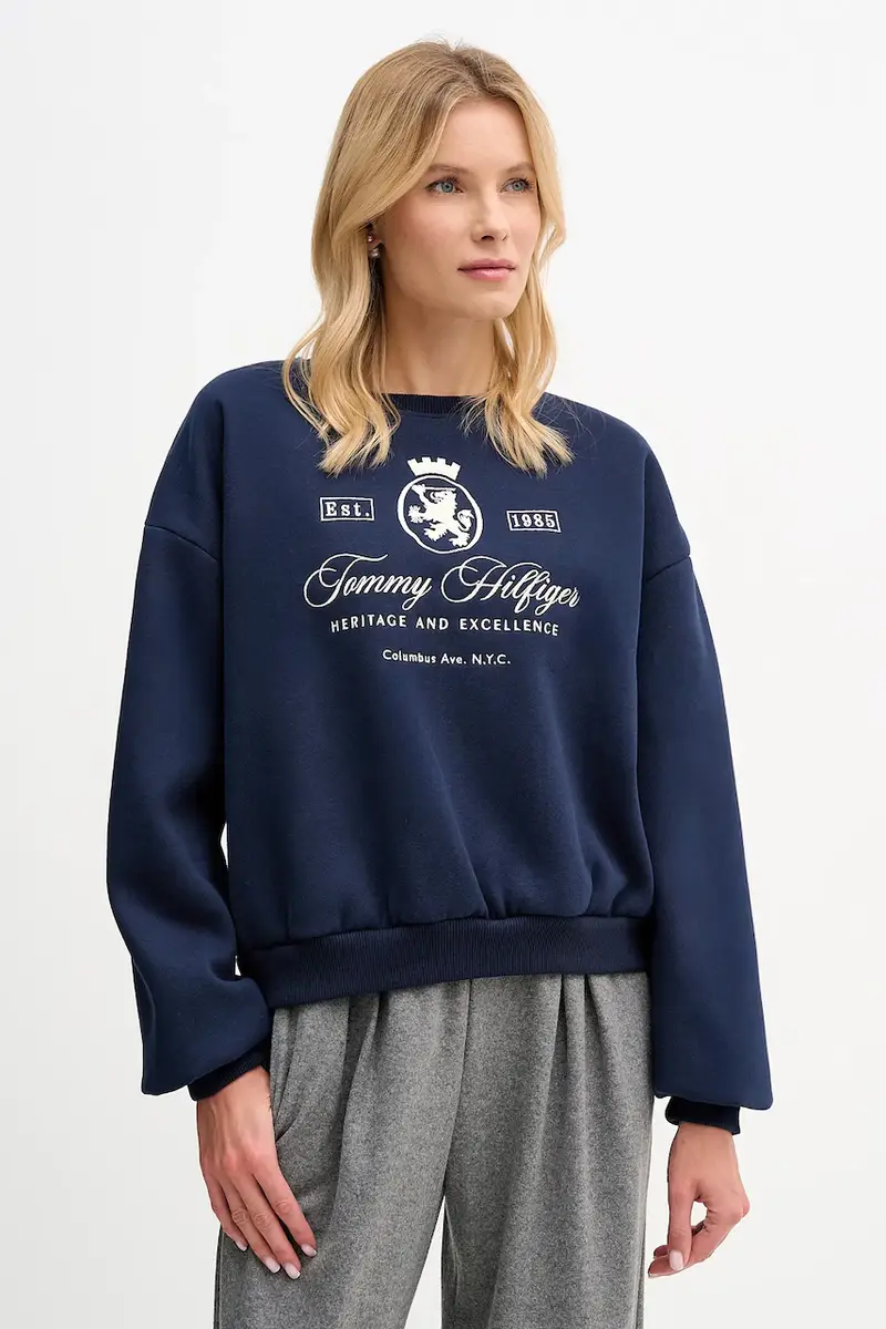 felpa donna colore blu navy WW0WW46128