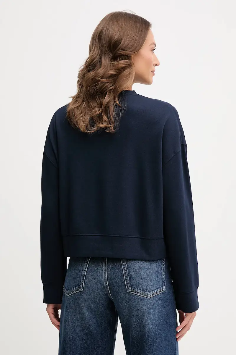 felpa donna colore blu navy WW0WW46152 miniatura 3