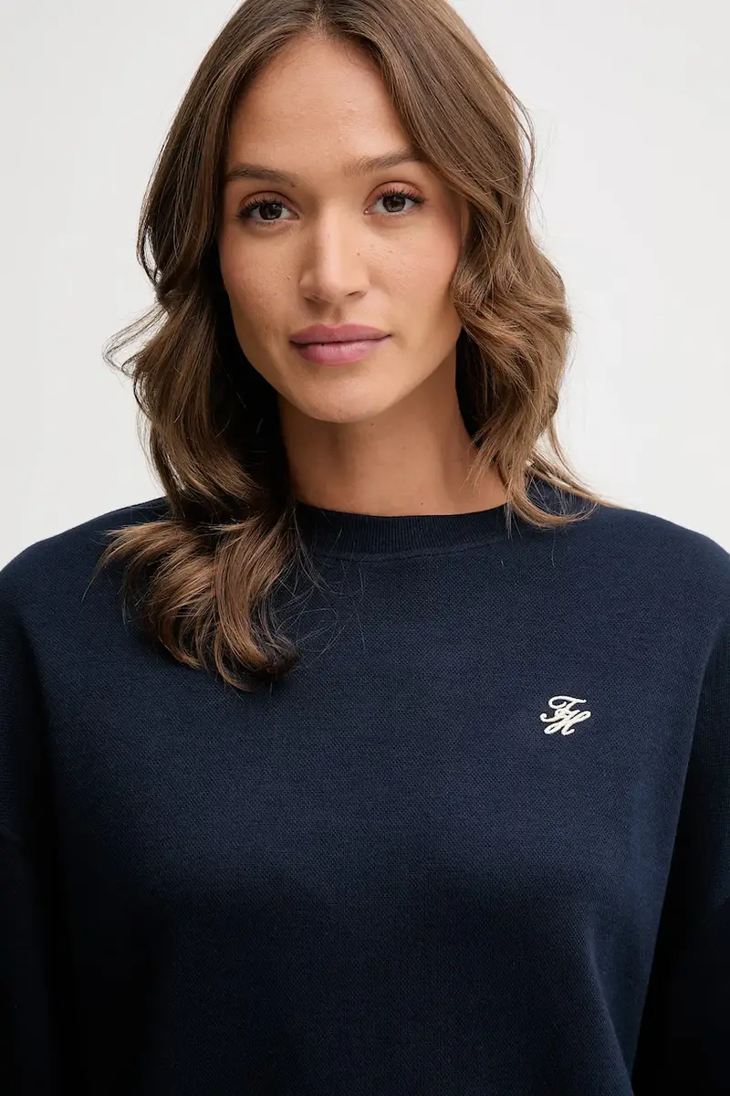 felpa donna colore blu navy WW0WW46152 miniatura 4