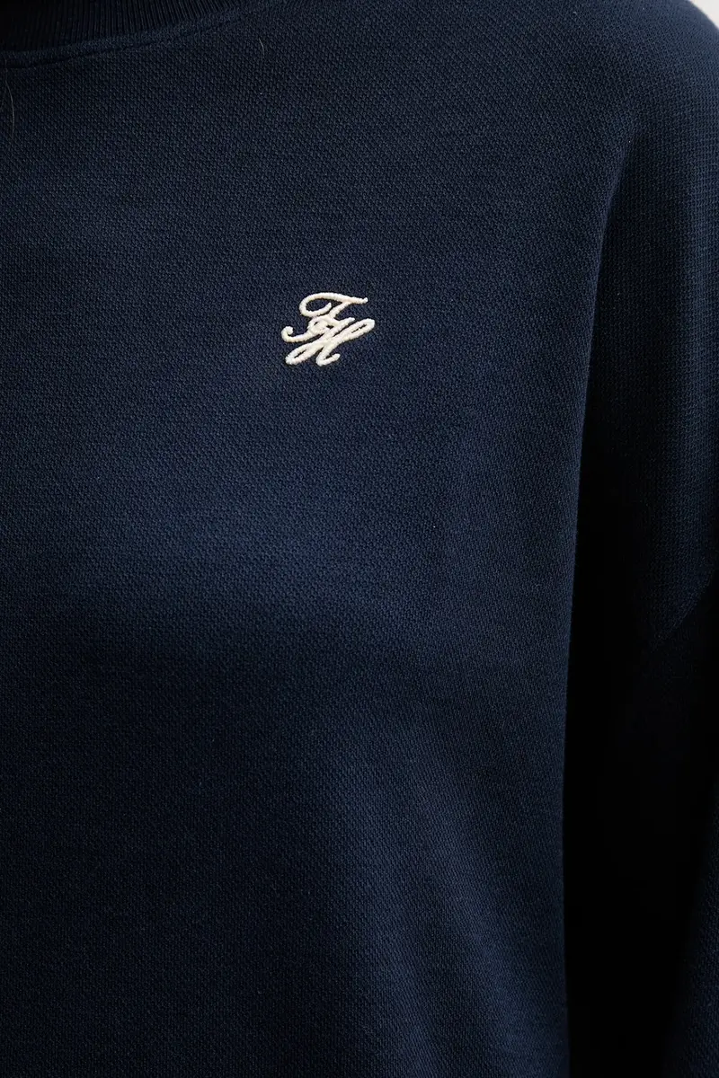 felpa donna colore blu navy WW0WW46152 miniatura 5