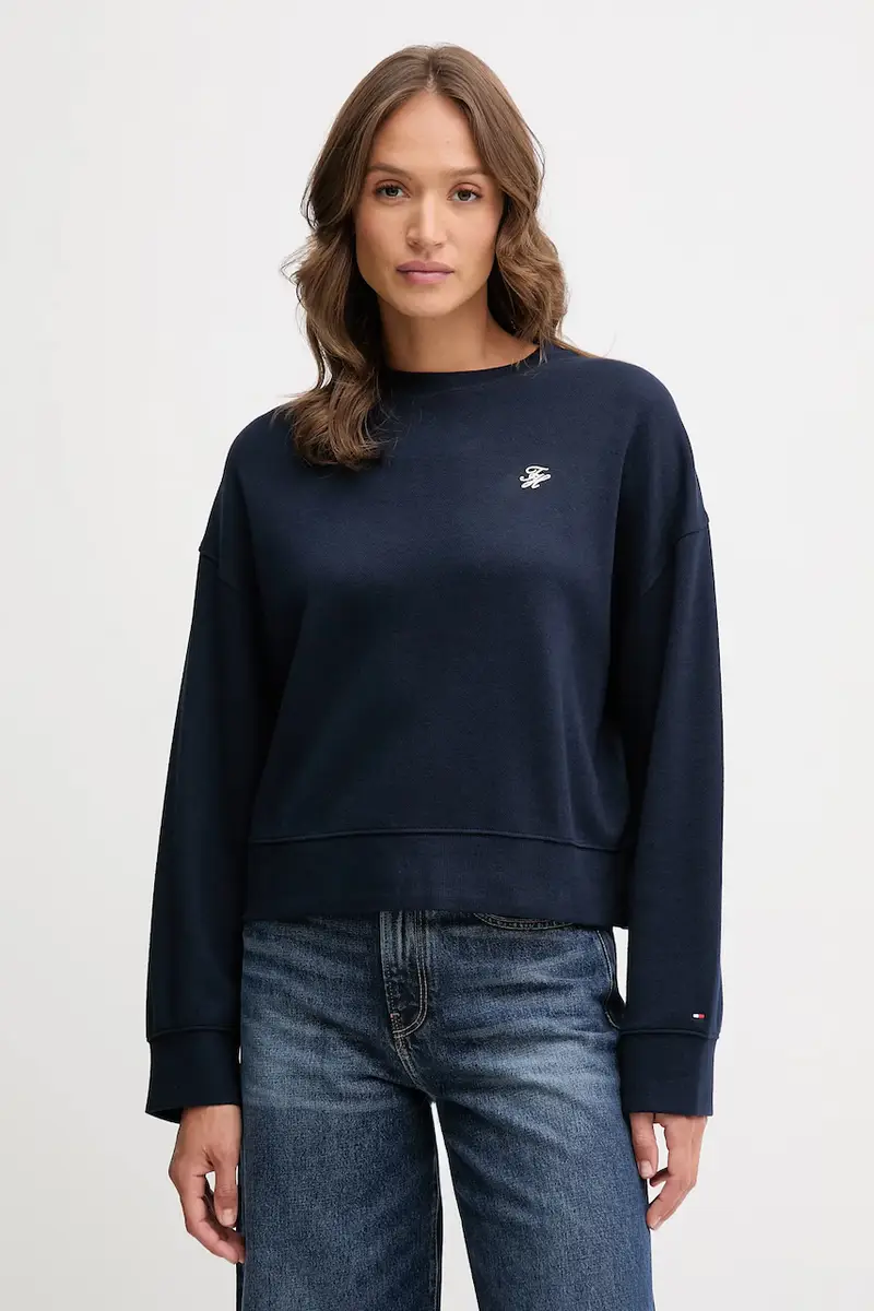 felpa donna colore blu navy WW0WW46152