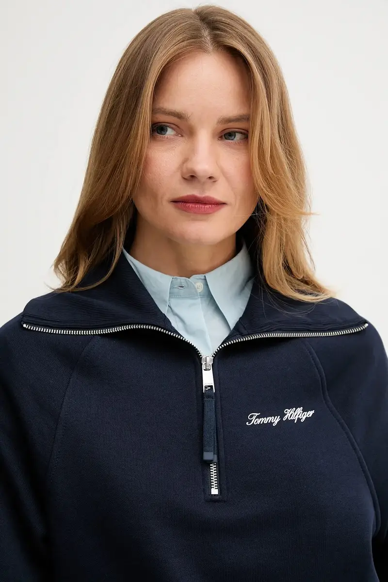 felpa donna colore blu navy WW0WW46632 miniatura 4