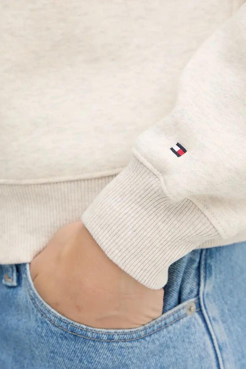 felpa donna colore blu WW0WW39791 Beige miniatura 4