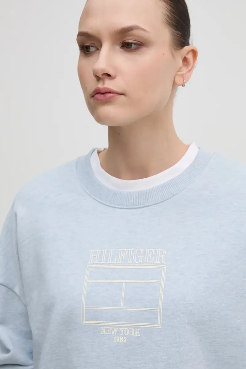 felpa donna colore blu WW0WW44633 miniatura 3