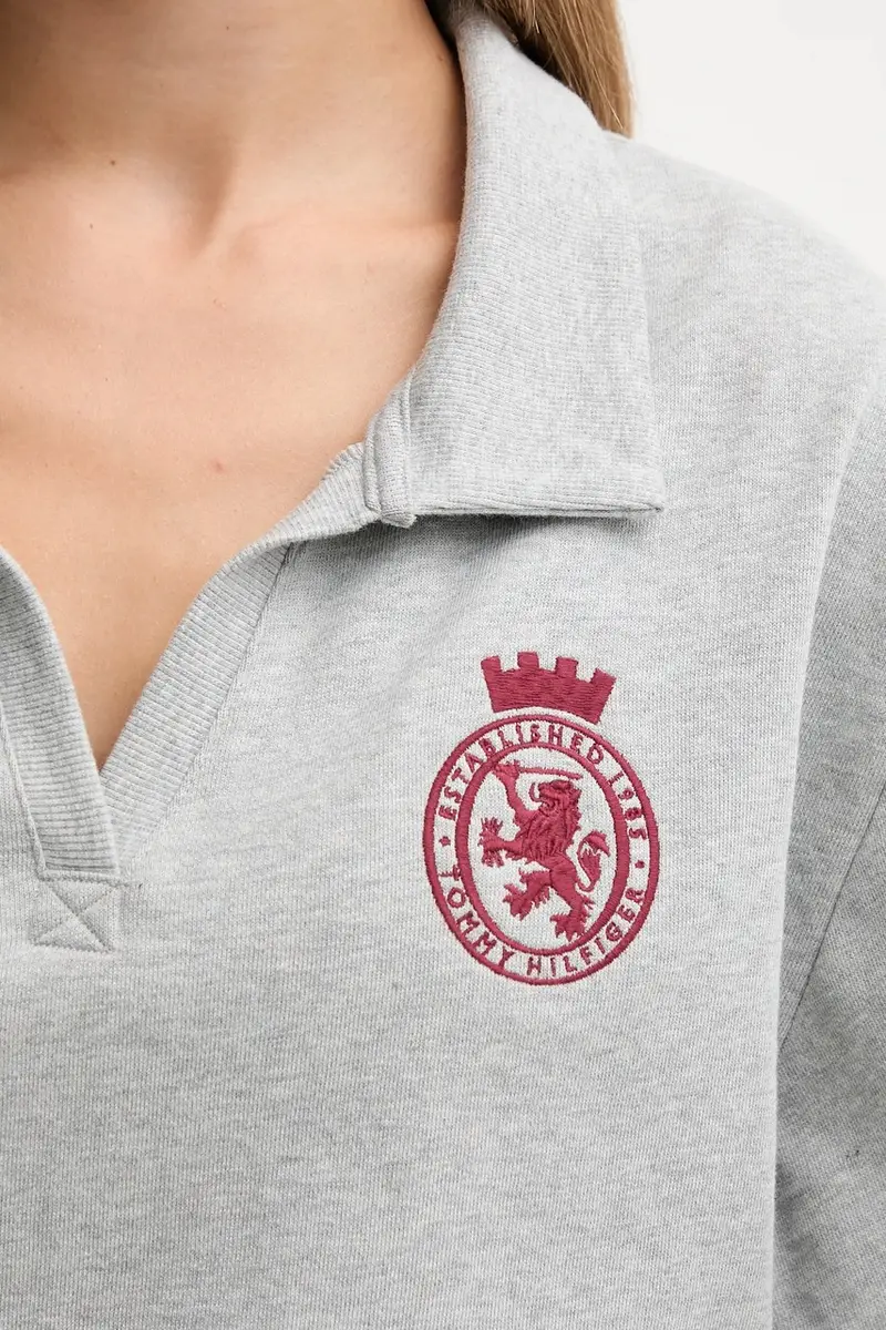 felpa donna colore grigio con applicazione UW0UW06078 miniatura 5