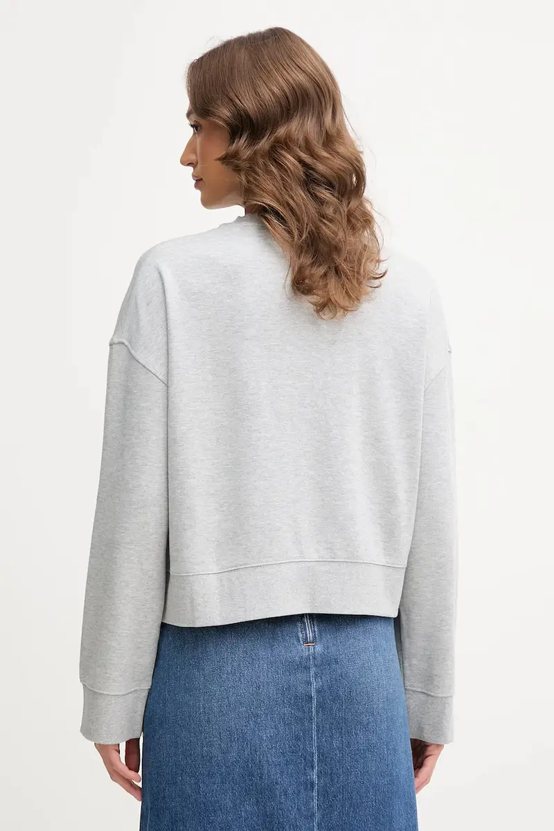 felpa donna colore grigio WW0WW46152 miniatura 3