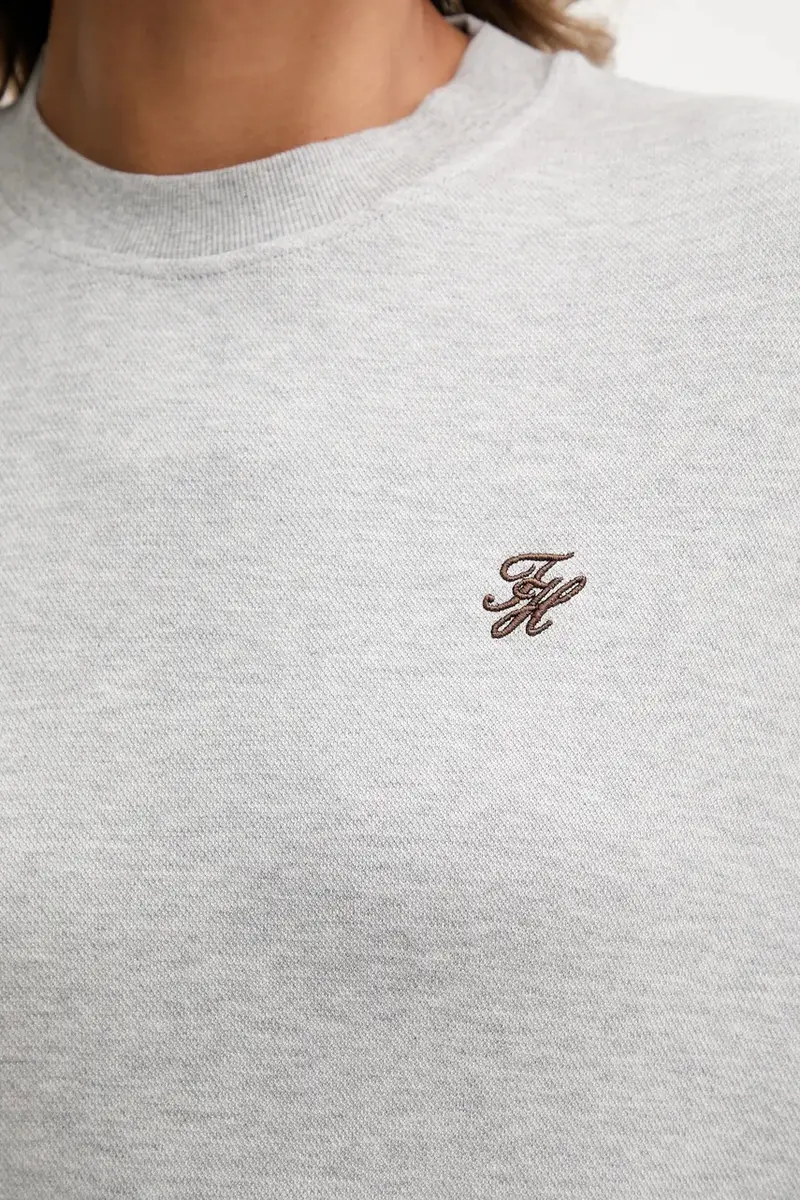 felpa donna colore grigio WW0WW46152 miniatura 5