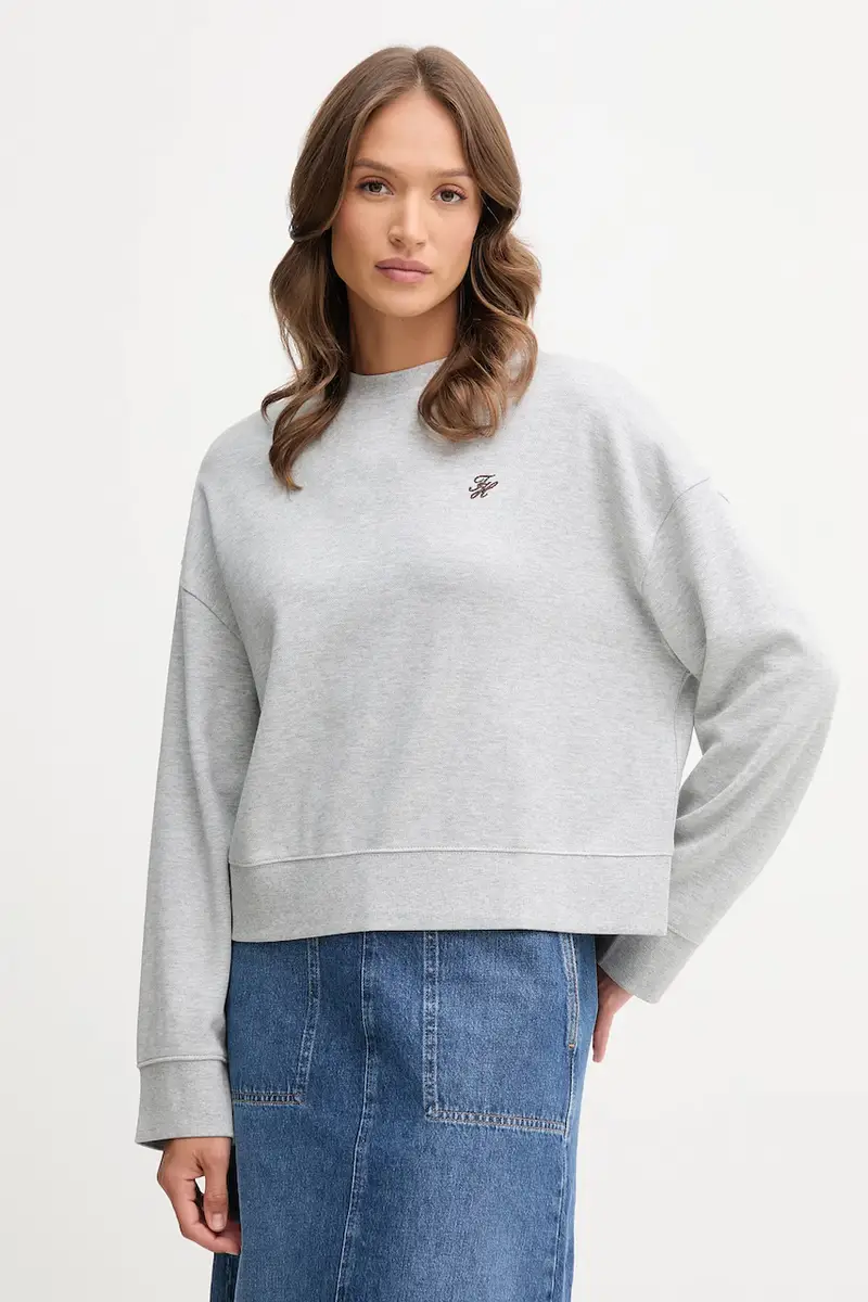 felpa donna colore grigio WW0WW46152