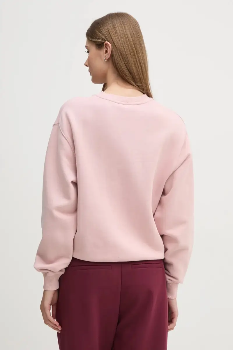 felpa donna colore rosa con applicazione WW0WW43844 miniatura 3