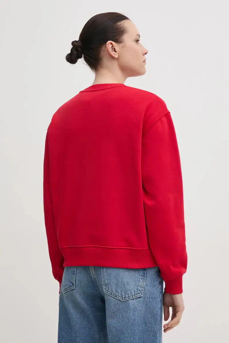 felpa donna colore rosso WW0WW39791 miniatura 3