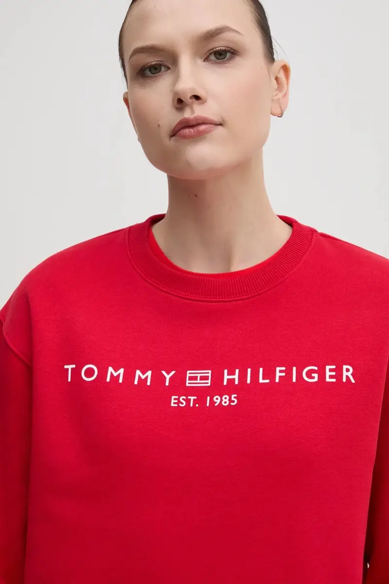 felpa donna colore rosso WW0WW39791 miniatura 4