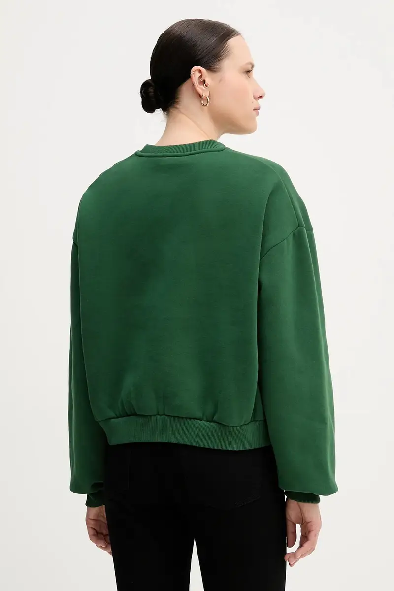 felpa donna colore verde WW0WW46128 miniatura 3