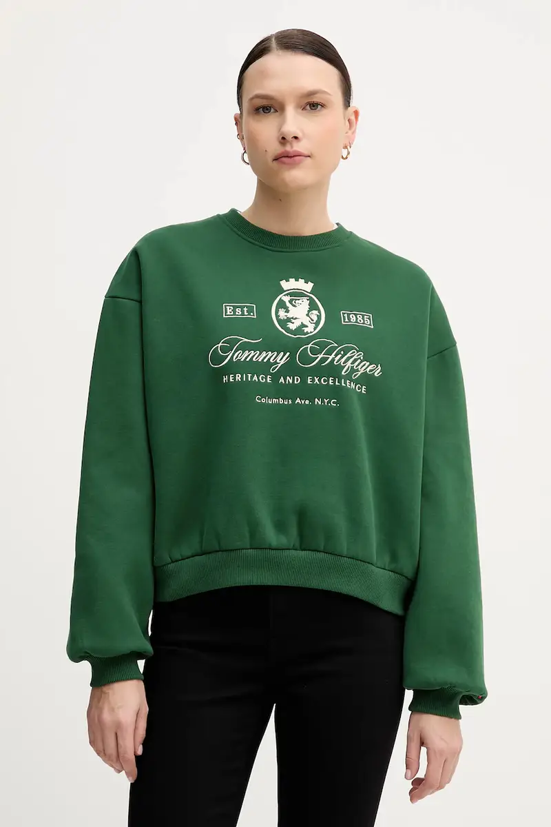 felpa donna colore verde WW0WW46128