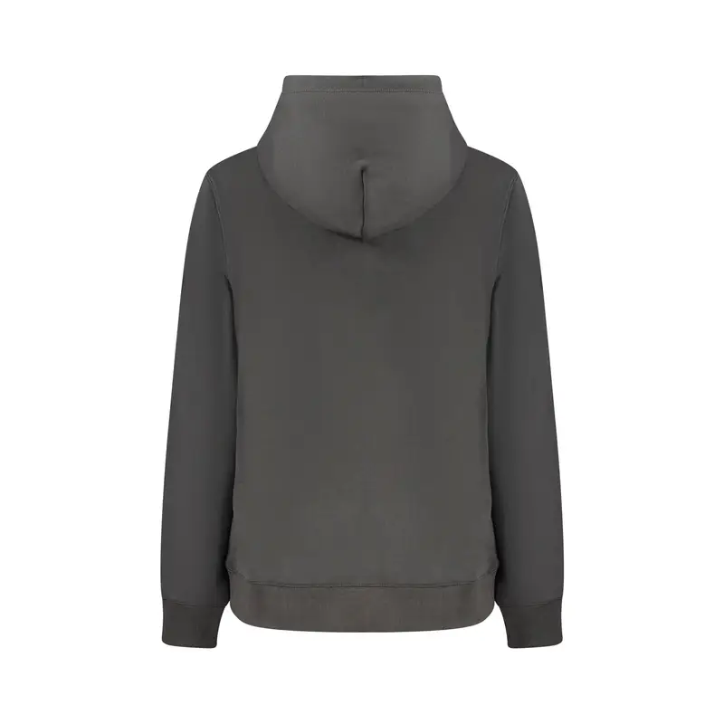 Felpa Donna Nera Cappuccio Felpata Tascone Logo Nero miniatura 3