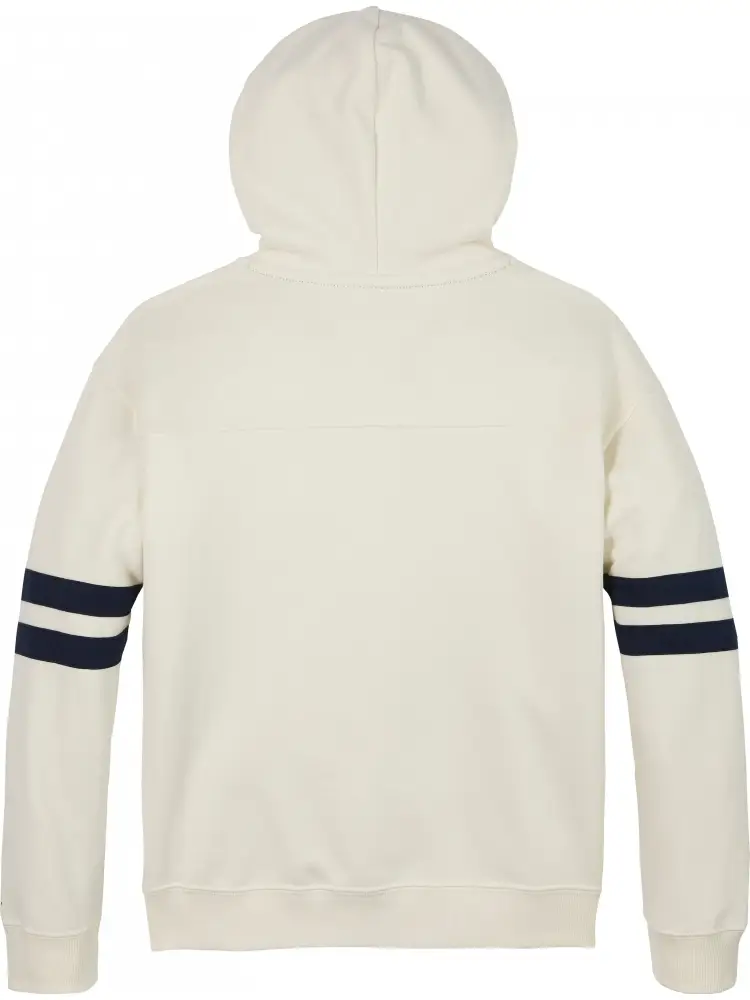 felpa ecru bambino in cotone con cappuccio maxi logo sul davanti miniatura 2