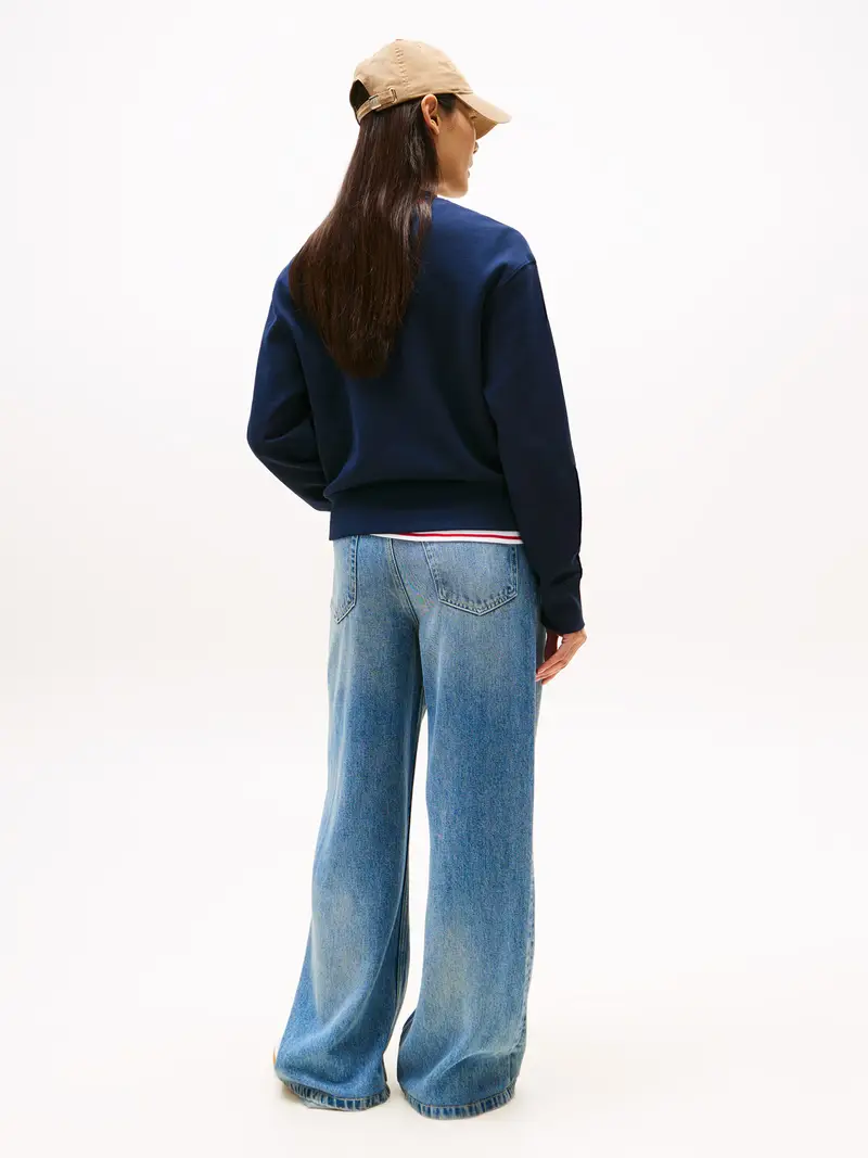 Felpa écru / navy / rosso / bianco Écru miniatura 3