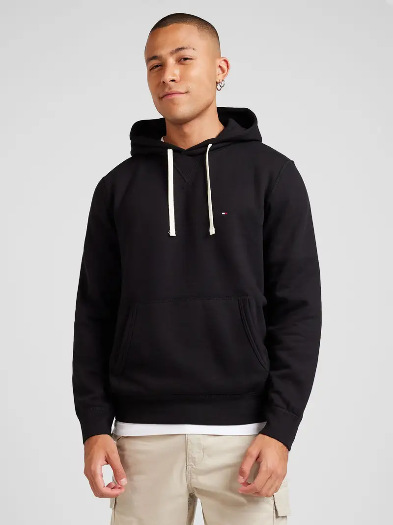 TOMMY HILFIGER Felpa 'Essential' nero / bianco miniatura 3