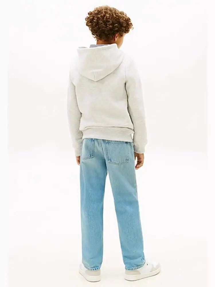 felpa grigia bambino con logo miniatura 2