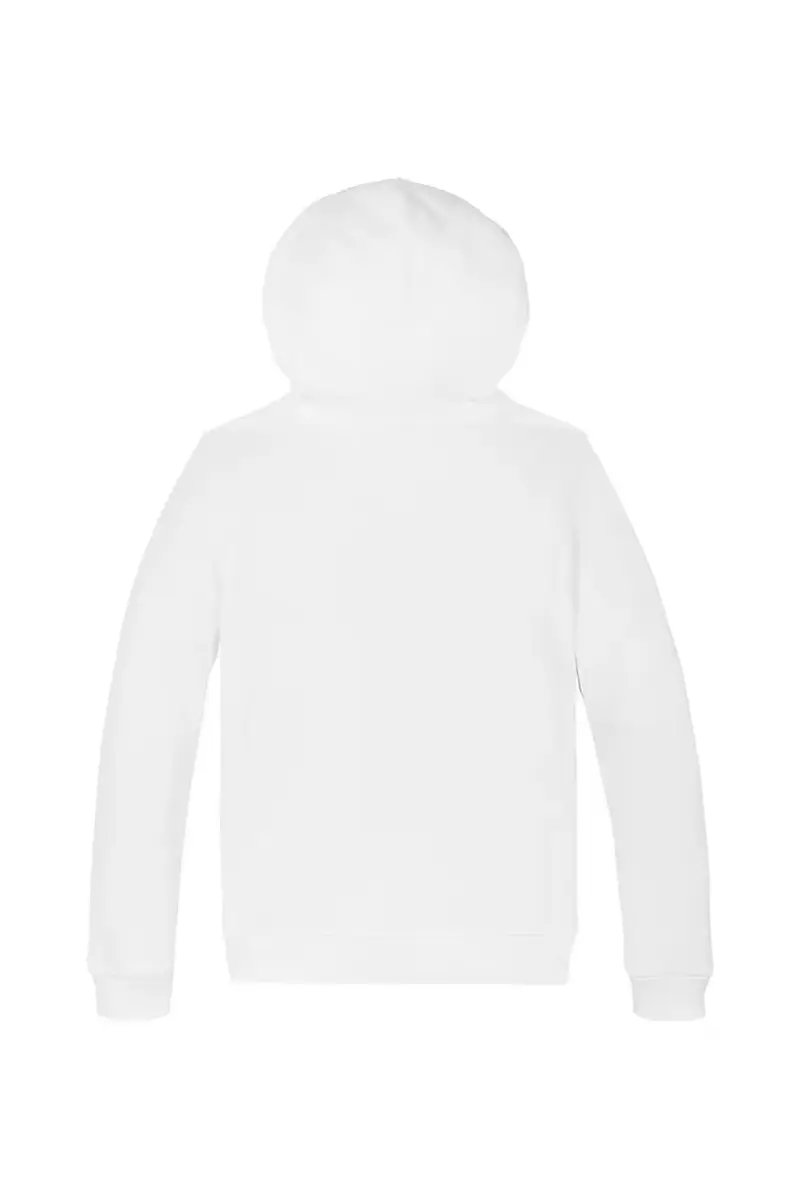 felpa in cotone bambino/a colore bianco con cappuccio con applicazione KB0KB09576 miniatura 3