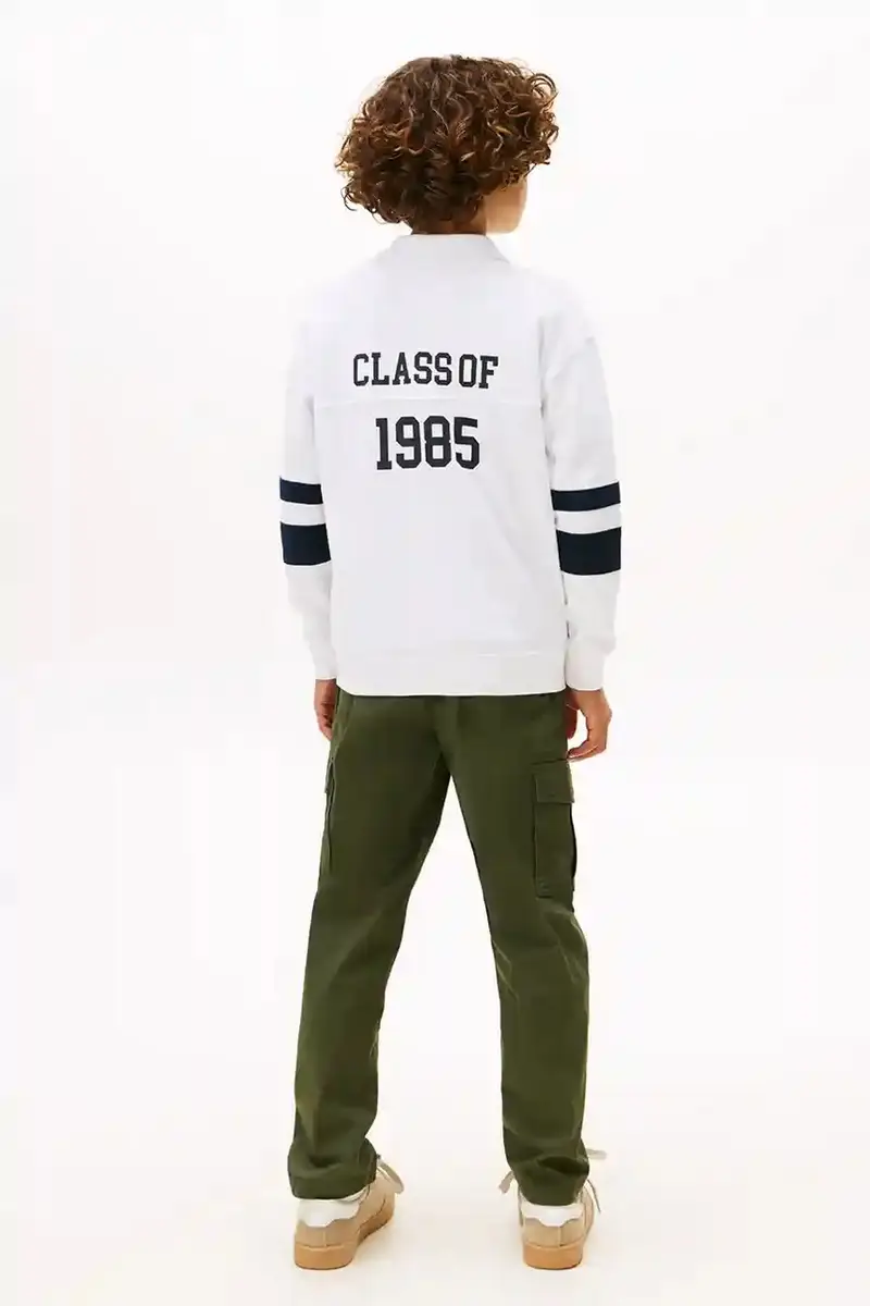 felpa in cotone bambino/a colore bianco KB0KB09995 miniatura 4