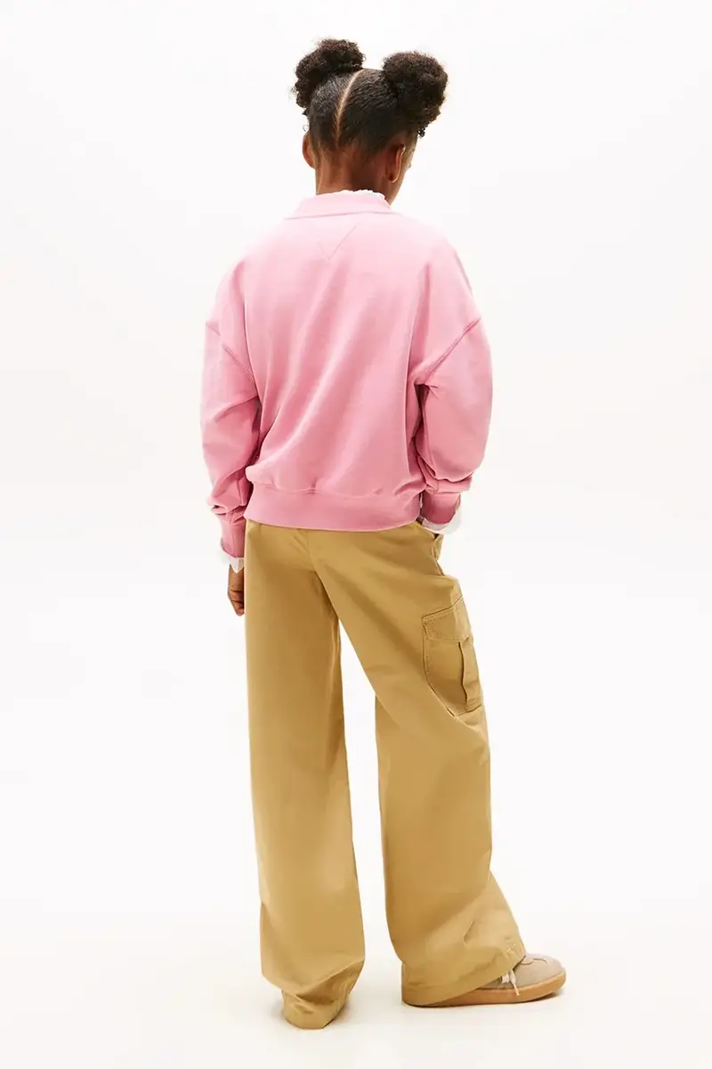 felpa in cotone bambino/a colore rosa con applicazione KG0KG08782 miniatura 5