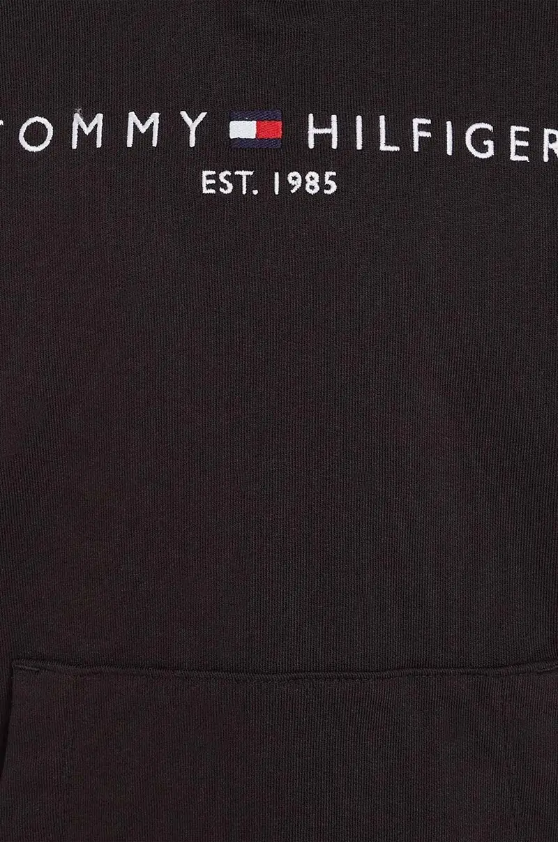 felpa in cotone bambino/a con cappuccio Nero miniatura 4