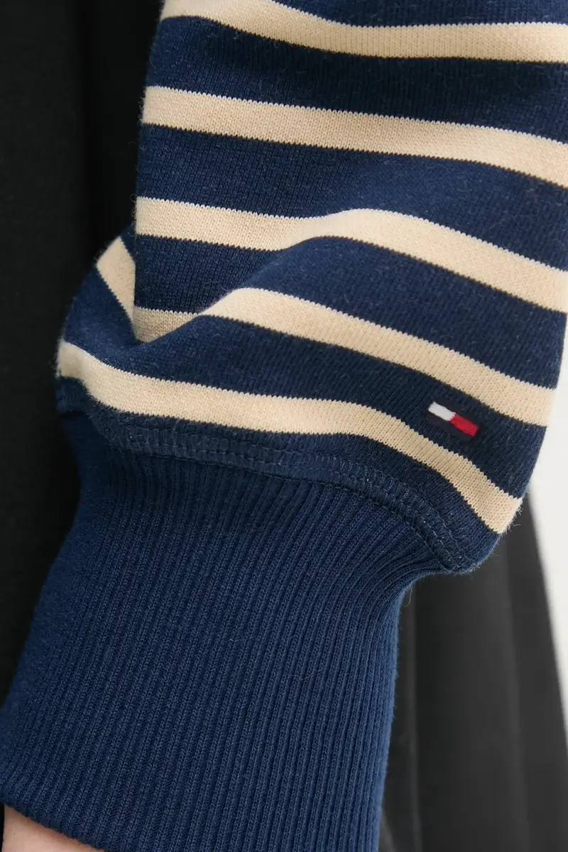 felpa in cotone donna colore blu navy WW0WW44447 miniatura 5