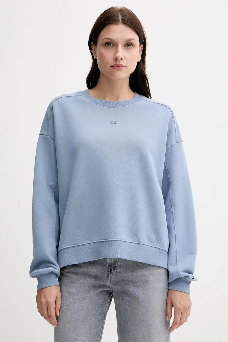 felpa in cotone donna colore blu WW0WW45754