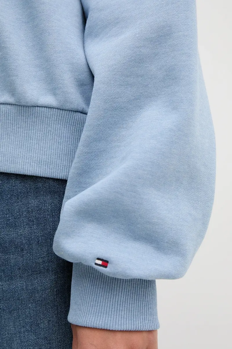 felpa in cotone donna colore blu WW0WW48269 miniatura 5