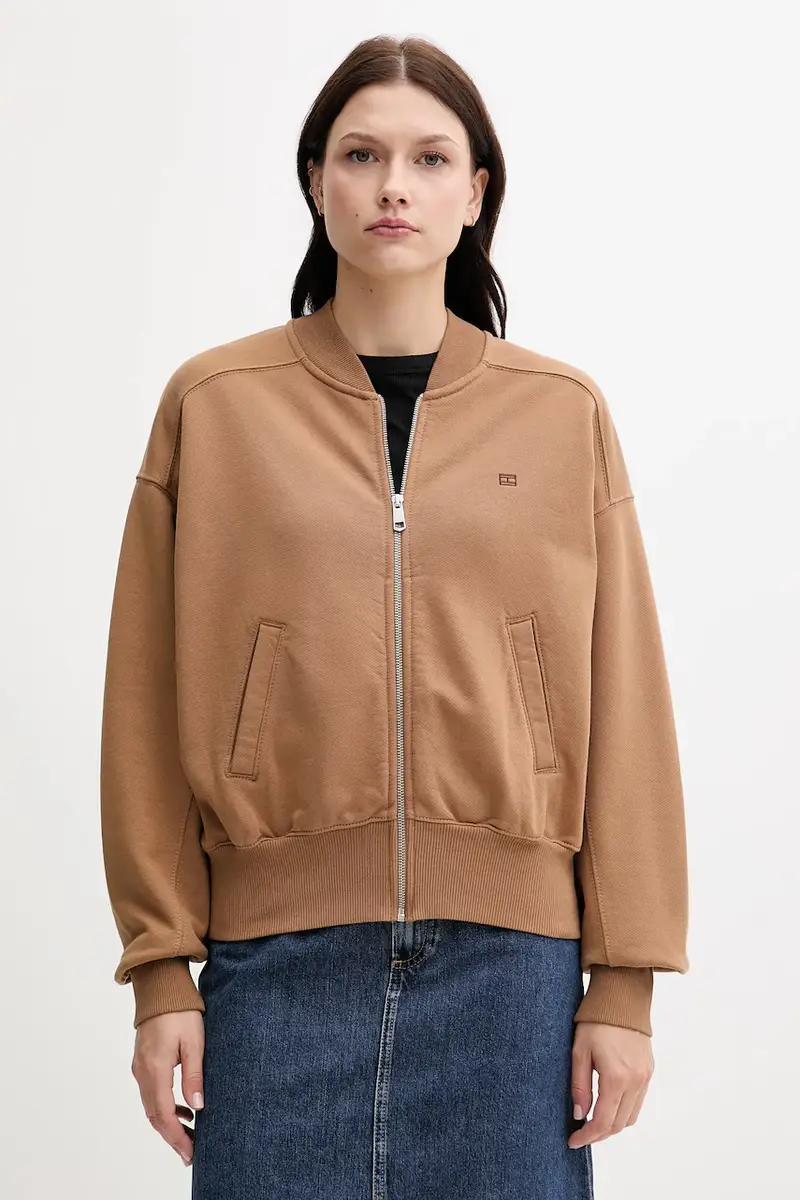 felpa in cotone donna colore marrone WW0WW45753