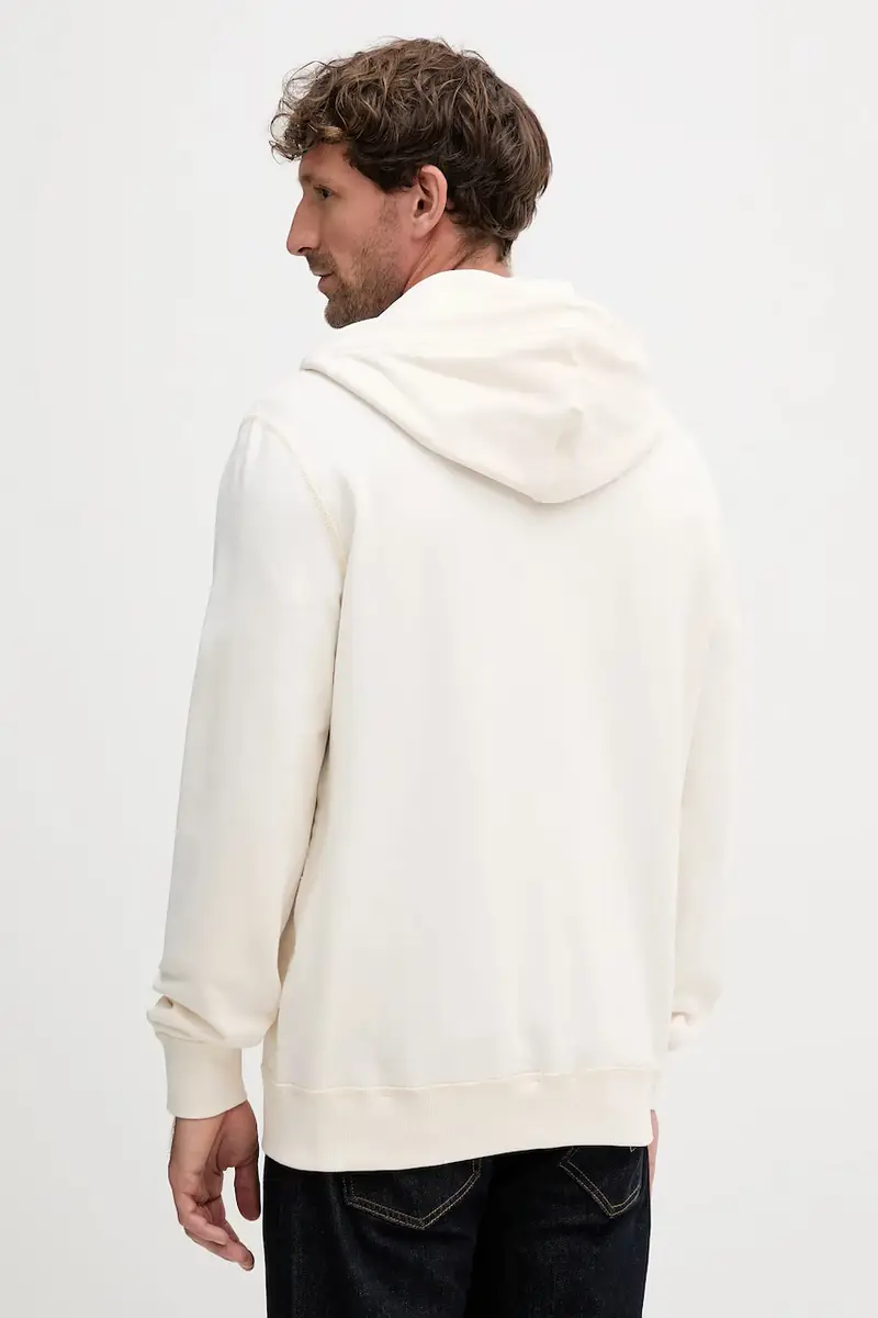 felpa in cotone uomo colore beige con cappuccio MW0MW39691 miniatura 2