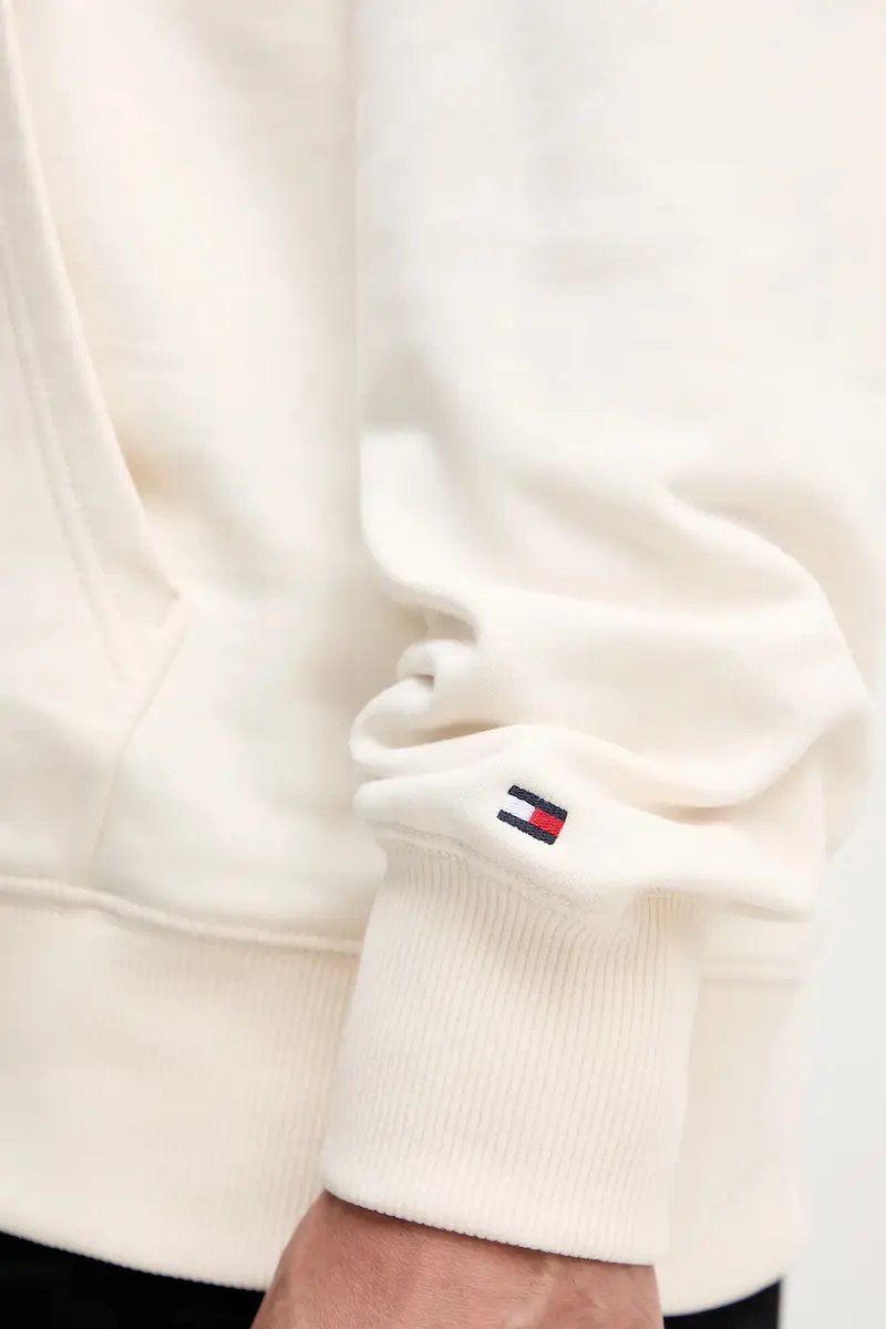 felpa in cotone uomo colore beige con cappuccio MW0MW40065 miniatura 5