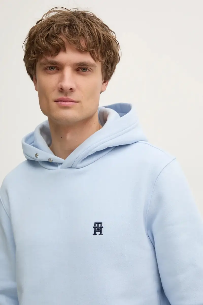 felpa in cotone uomo colore blu con cappuccio MW0MW37469 miniatura 4