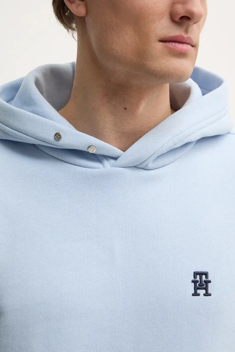 felpa in cotone uomo colore blu con cappuccio MW0MW37469 miniatura 5