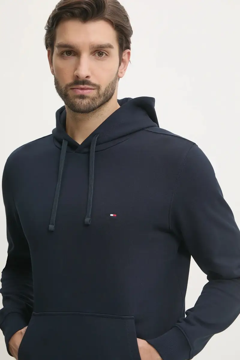 felpa in cotone uomo colore blu navy con cappuccio MW0MW37235 miniatura 4