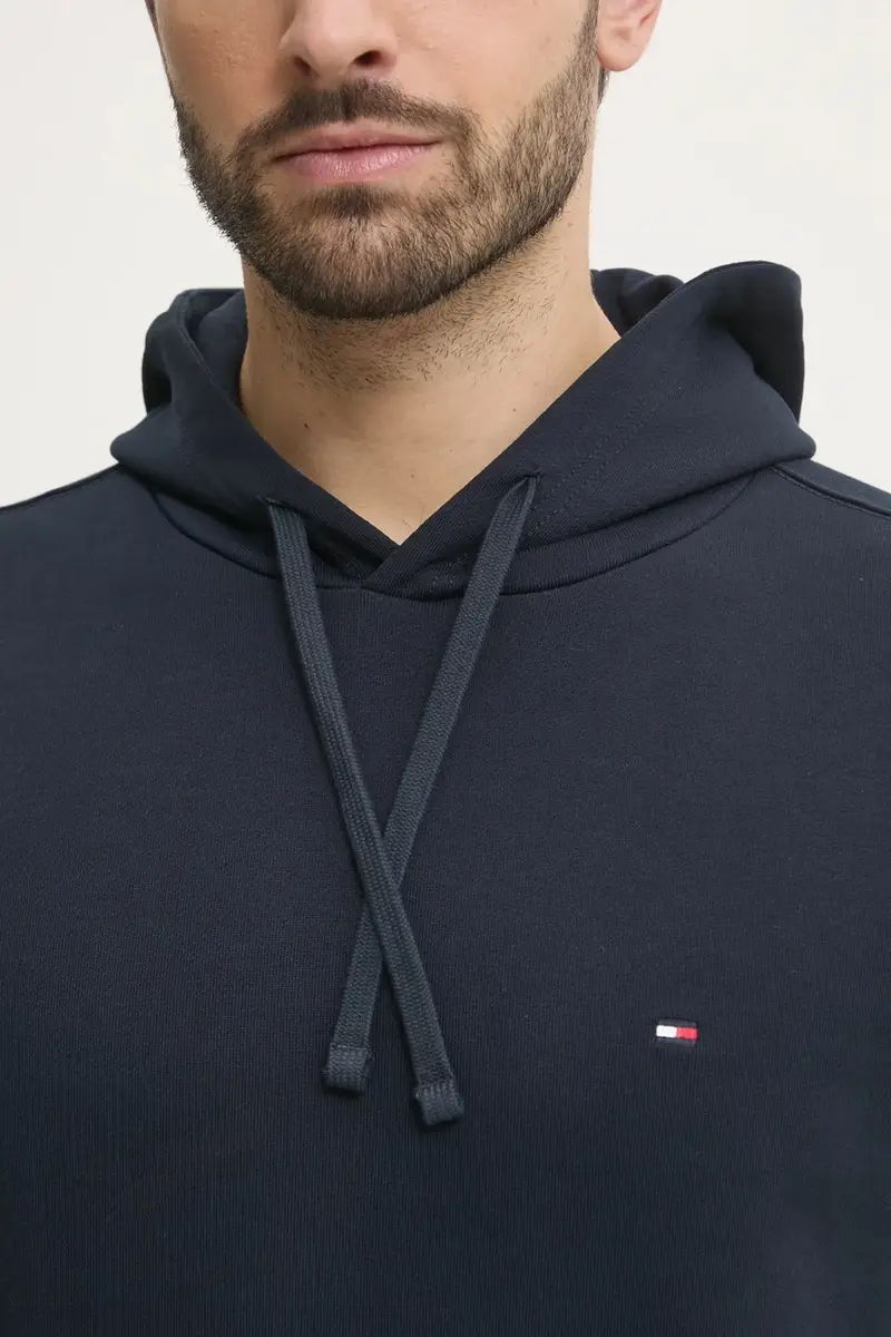 felpa in cotone uomo colore blu navy con cappuccio MW0MW37235 miniatura 5