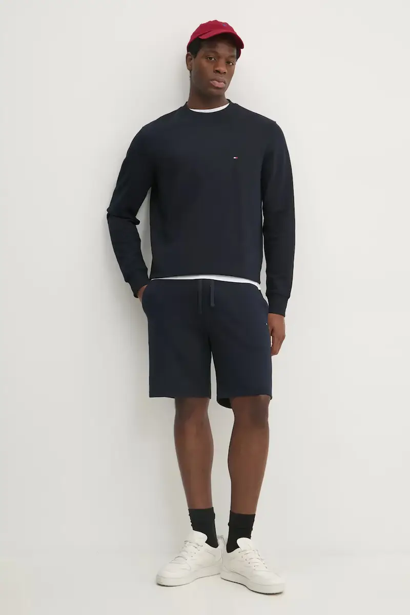 felpa in cotone uomo colore blu navy MW0MW37237 miniatura 2