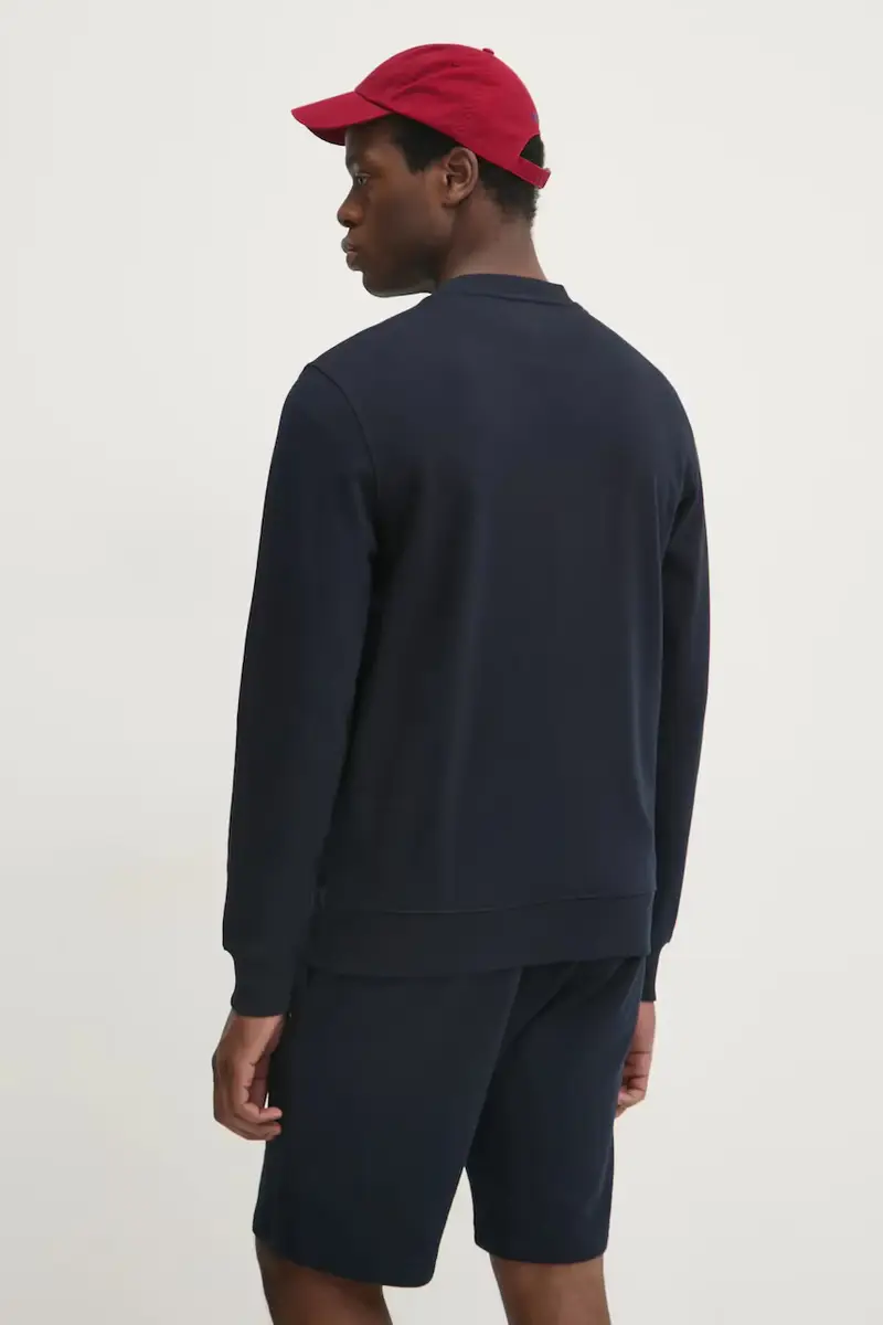 felpa in cotone uomo colore blu navy MW0MW37237 miniatura 3