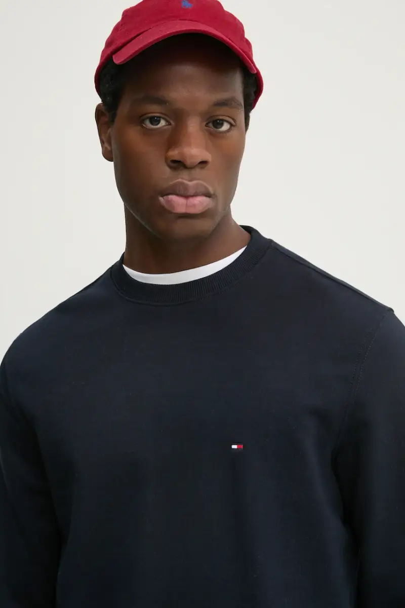 felpa in cotone uomo colore blu navy MW0MW37237 miniatura 4