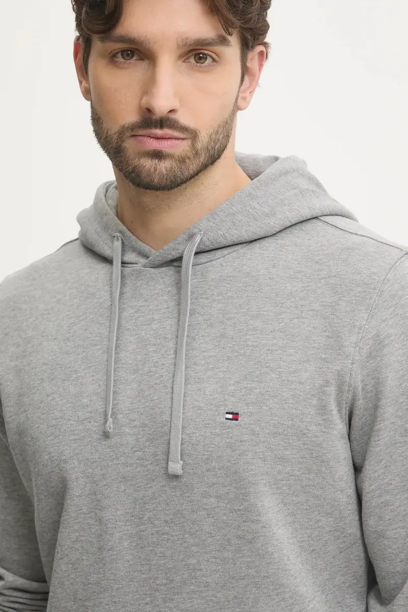 felpa in cotone uomo colore grigio con cappuccio MW0MW37235 miniatura 4