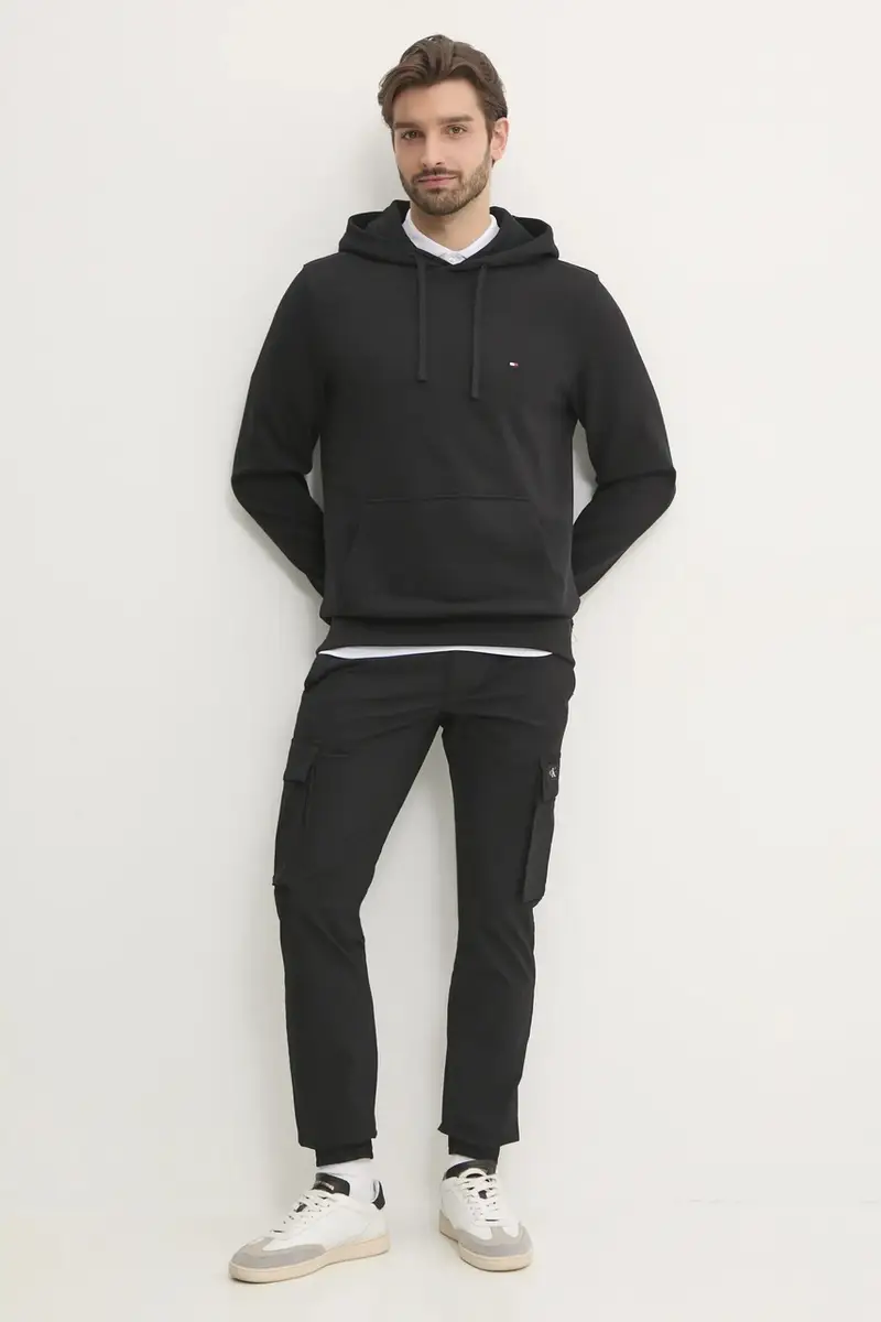 felpa in cotone uomo colore nero con cappuccio MW0MW37235 miniatura 2