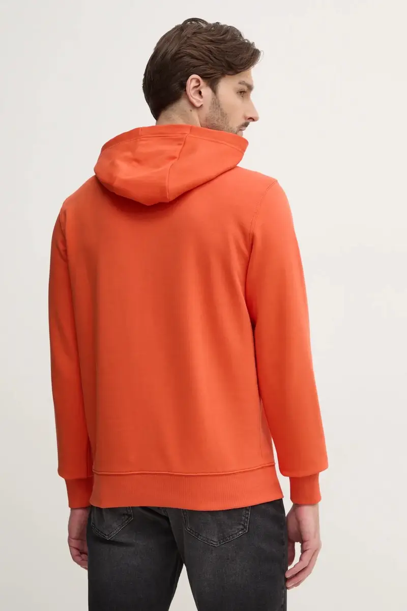 felpa in cotone uomo colore nero con cappuccio MW0MW37235 Arancione miniatura 3