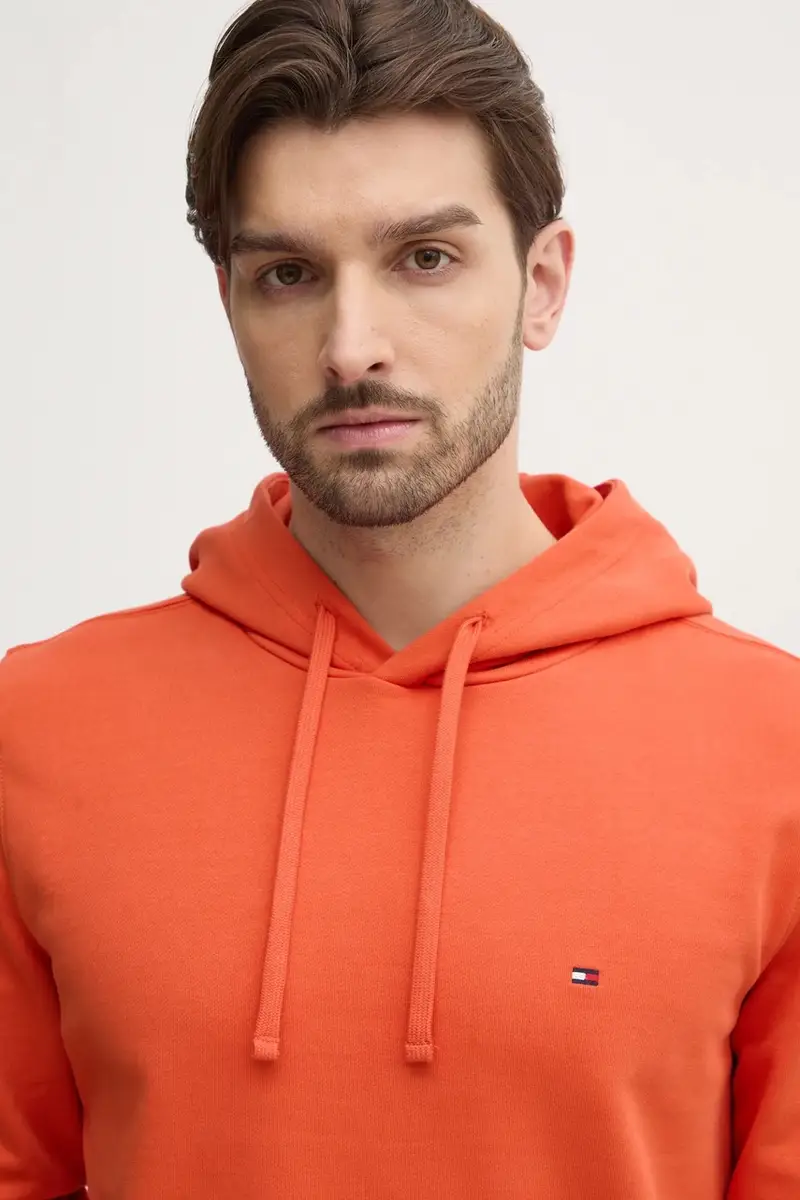 felpa in cotone uomo colore nero con cappuccio MW0MW37235 Arancione miniatura 4