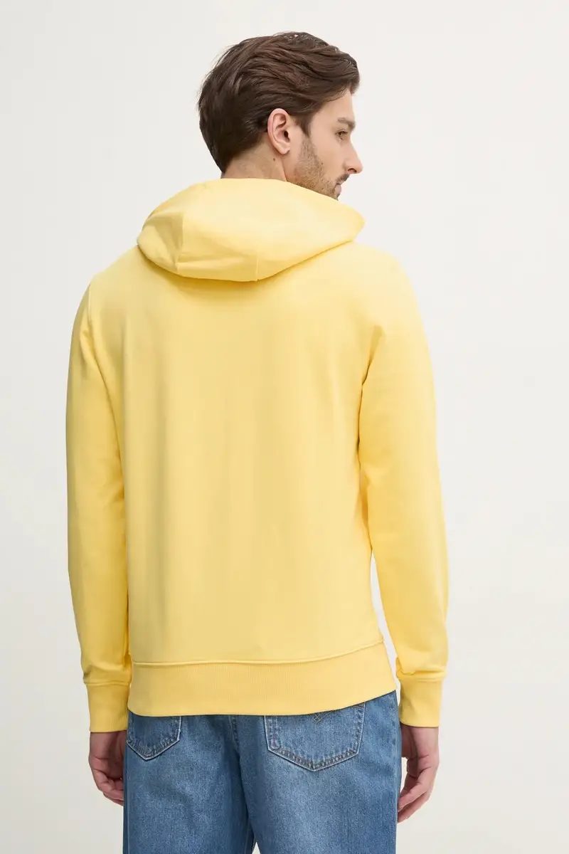 felpa in cotone uomo colore nero con cappuccio MW0MW37235 Giallo miniatura 3