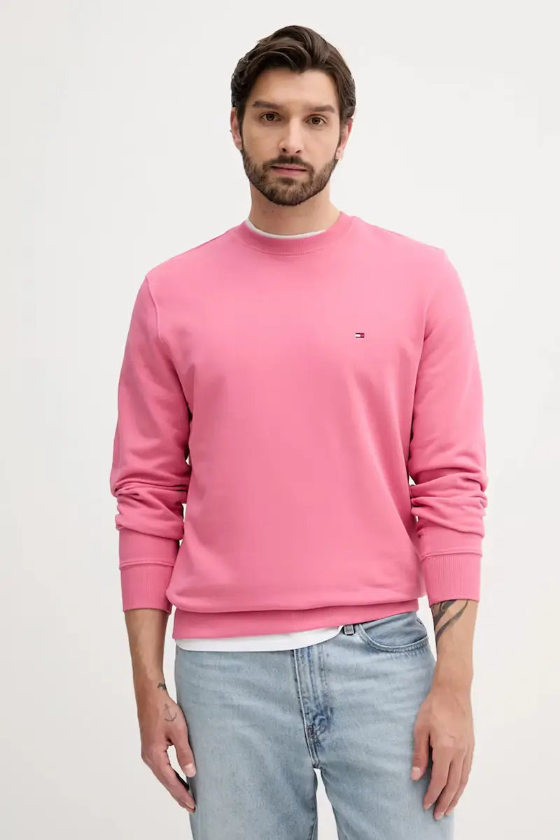 felpa in cotone uomo colore nero MW0MW37237 Rosa