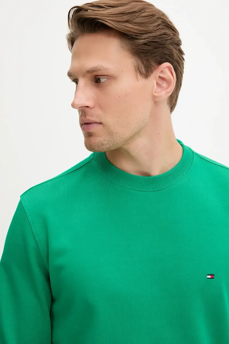 felpa in cotone uomo colore nero MW0MW37237 Verde miniatura 3