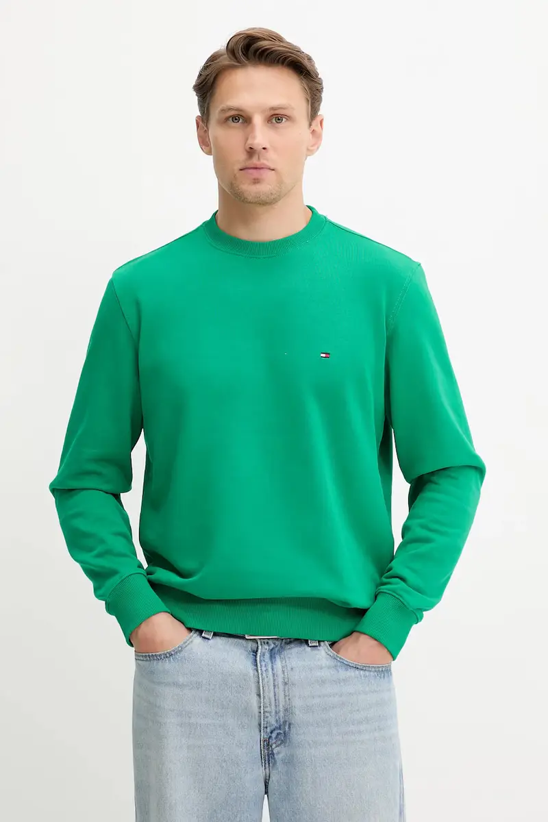 felpa in cotone uomo colore nero MW0MW37237 Verde