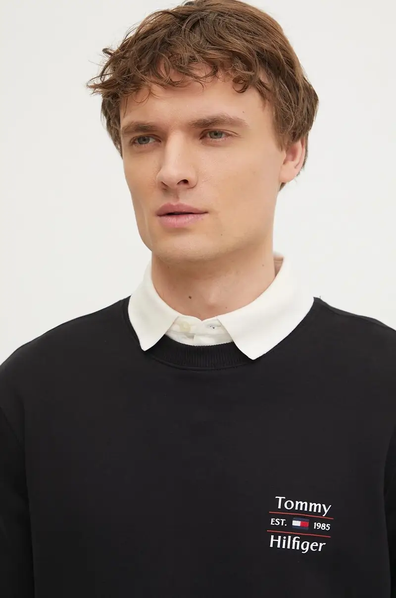 felpa in cotone uomo colore nero MW0MW38673 miniatura 4