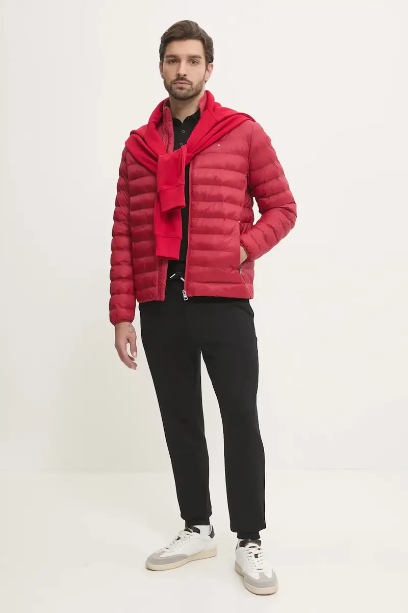 felpa in cotone uomo colore rosso con cappuccio MW0MW37235 miniatura 2