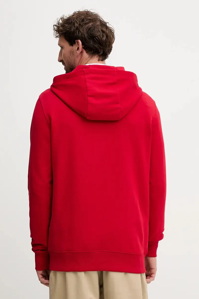 felpa in cotone uomo colore rosso con cappuccio MW0MW41332 miniatura 3